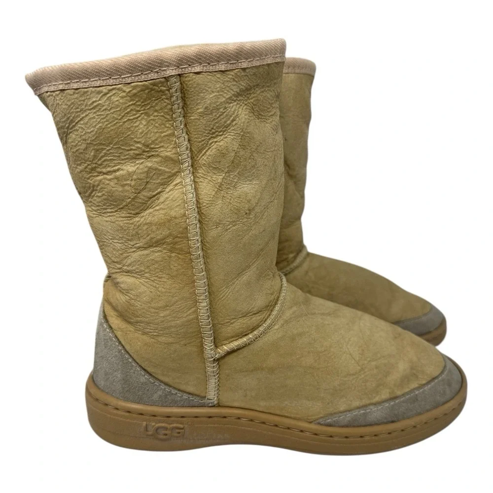 UGG‎ 🚨Australia 🤎Classic❄️ Y2k Tasman Lined Pure Wool Boots Beige Tan Suede 7